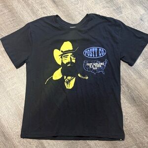 Post Malone Black Tee 2025 Tour  Graphic Tee with Yellow Print